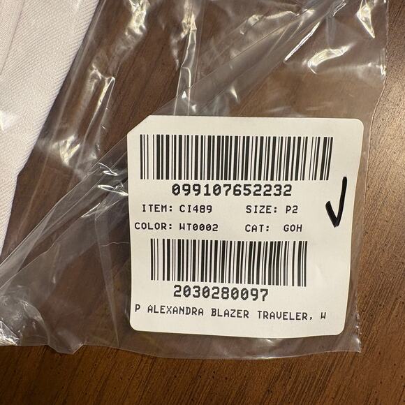 J Crew Alexandra Blazer 2 P2 2P White NWT Jacket Stretch Linen Prep CI487 J.Crew - Picture 5 of 5